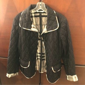 Burberry high-collard quilted jacket & coat